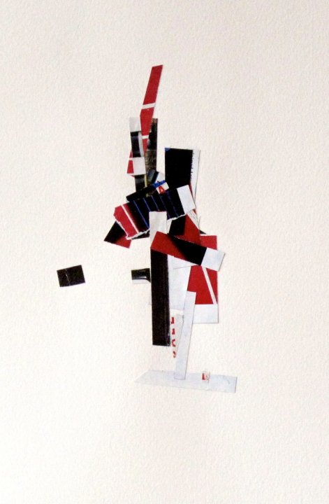 Hommage a Malevich 2, Collage with paper, 2016